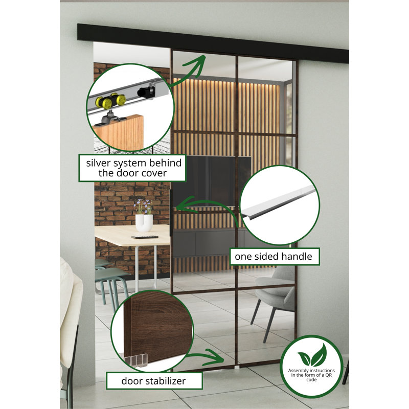 DOOR LOKI 1, Dark Ash, 62cm x 205cm
