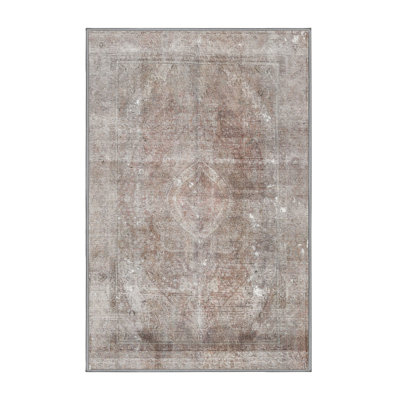Tapis traditionnel beige / rose pâle Pennard