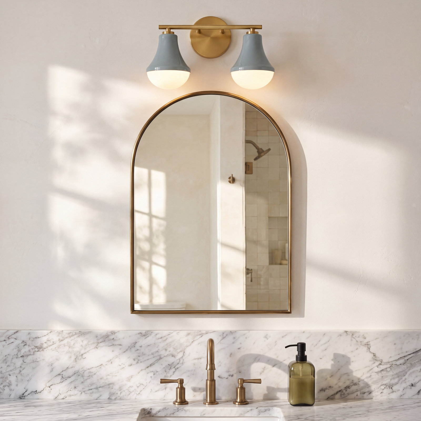 Capulet Bathroom Vanity Light, Seafoam
