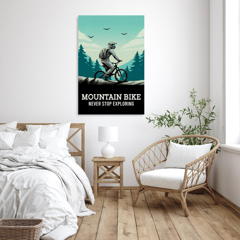 Impression sur toile, «Mountain Stop Never Stop Exploration», H 36 po x l 24 po x P 1,25 po