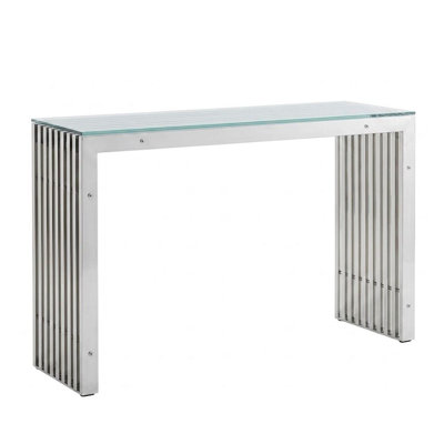 Keondrea 54'' Glass Top Console Table