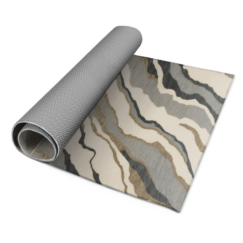 Tapis intérieur et extérieur gris Nature, Rectangle 9 pi x 12 pi