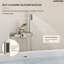 Wall Mount Tub Faucet Roman Bathtub Filler with Handheld Shower-114216933