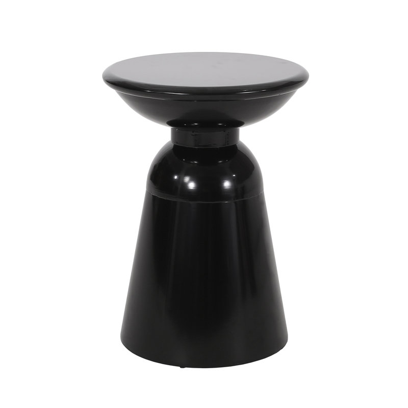 Table de bout d'extérieur en métal - Grande (table incluse seulement), Noir
