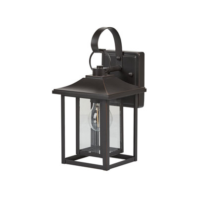 Luker 34cm H Seeded Glass Outdoor Barn Light