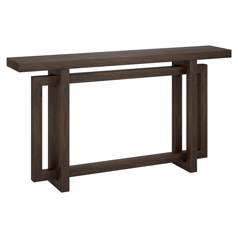Ademide 111.7cm Console Table, 75cm H x 139.7cm W x 25.4cm D, Alder Brown