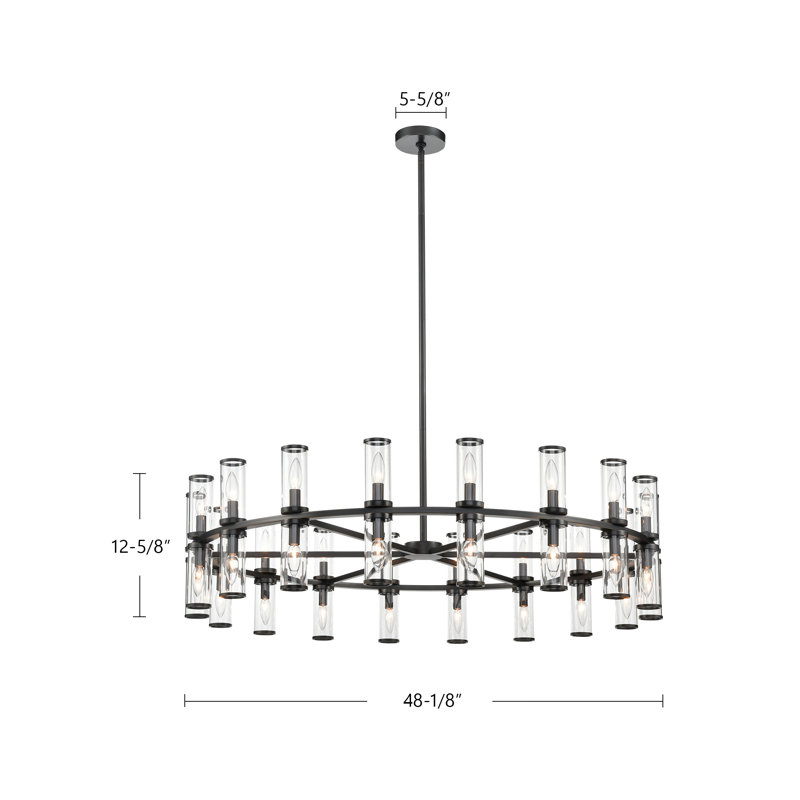 Revolve 36 - Light Chandelier, Urban Bronze