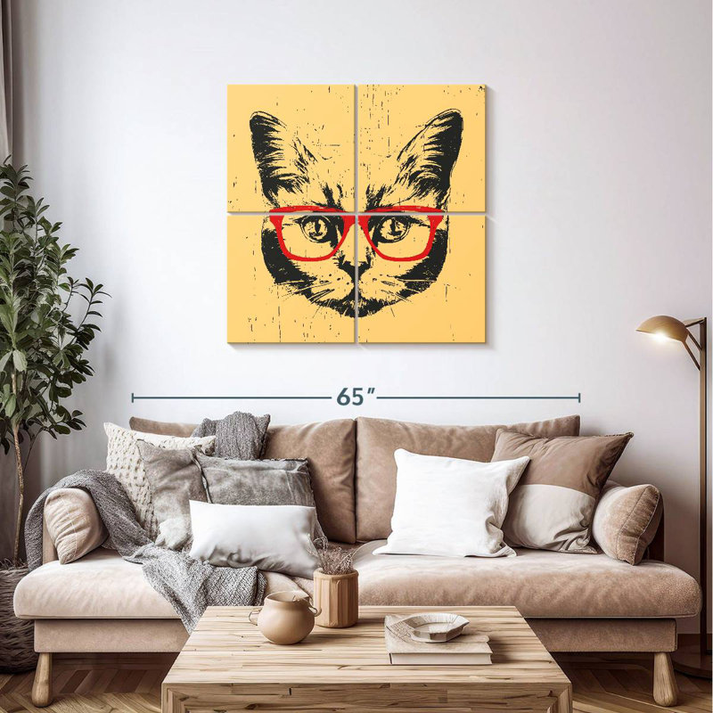 Chat Brampt avec lunettes