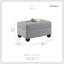 Canapé modulaire réversible 3 pièces 111 po 111 po - Canapé modulaire en microfibre, rangement pour repose-pieds-1964371033