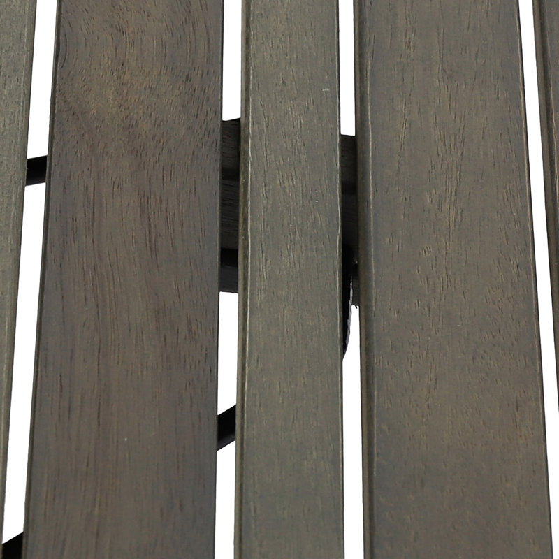 Table d'appoint pliable en bois, gris avec lattes, l 21,6 x P 13,6 x P 15,92