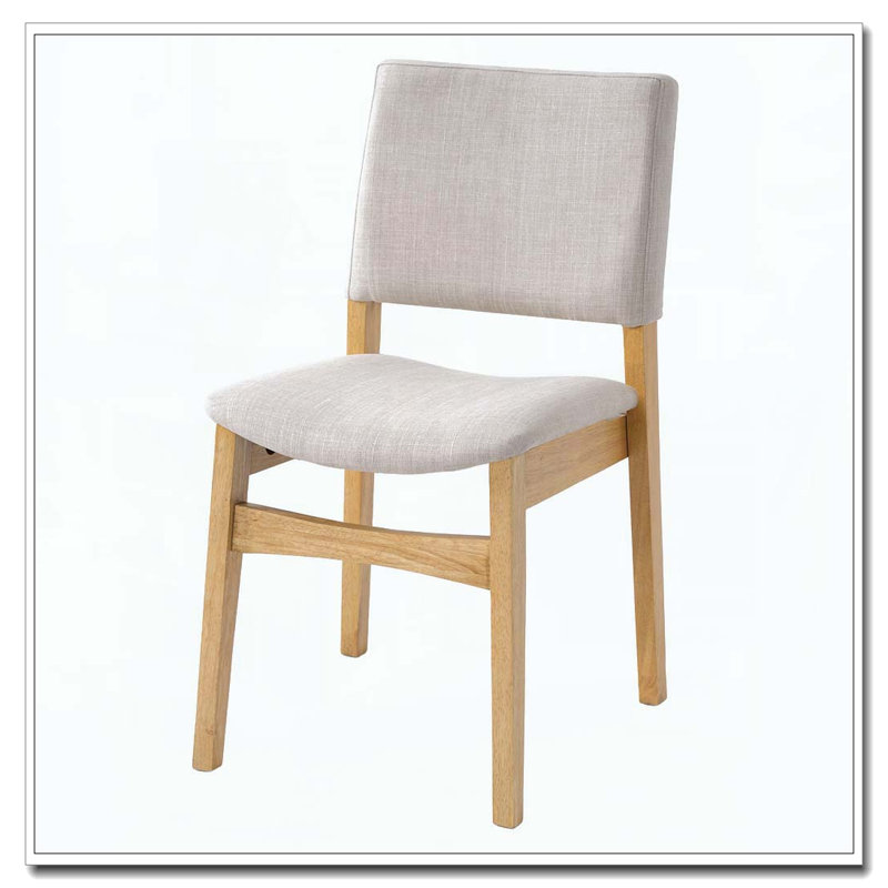 Ensemble de chaises de salle à manger rembourrées empilables, Naturel, 2