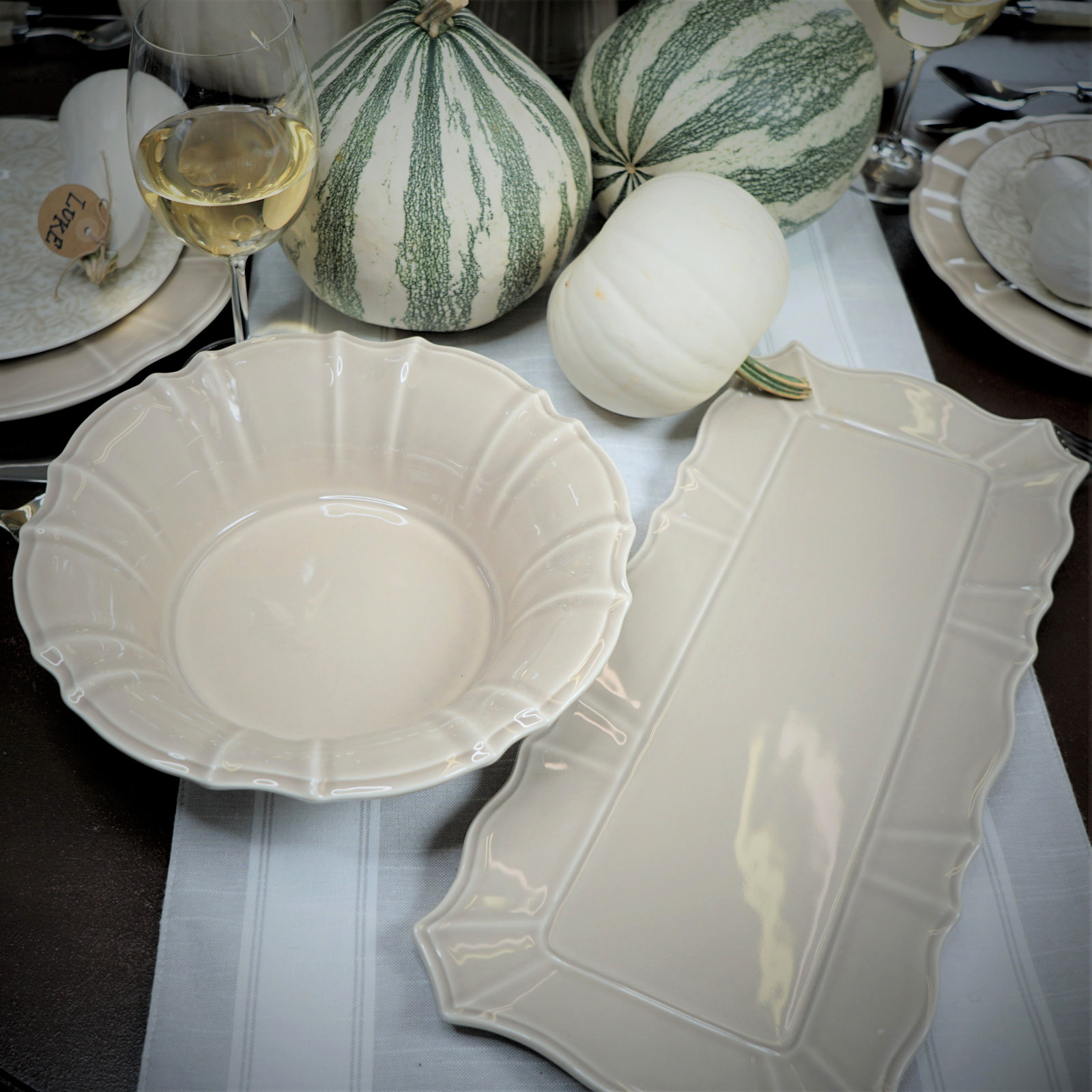 Chloe Rectangular Tray, Taupe