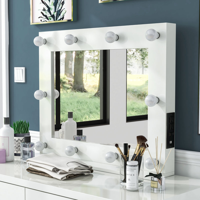 Miroir mural 31 "avec ampoules