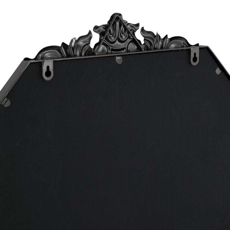 Gael Iron Arch Mirror, 90cm H x 60cm W, Black