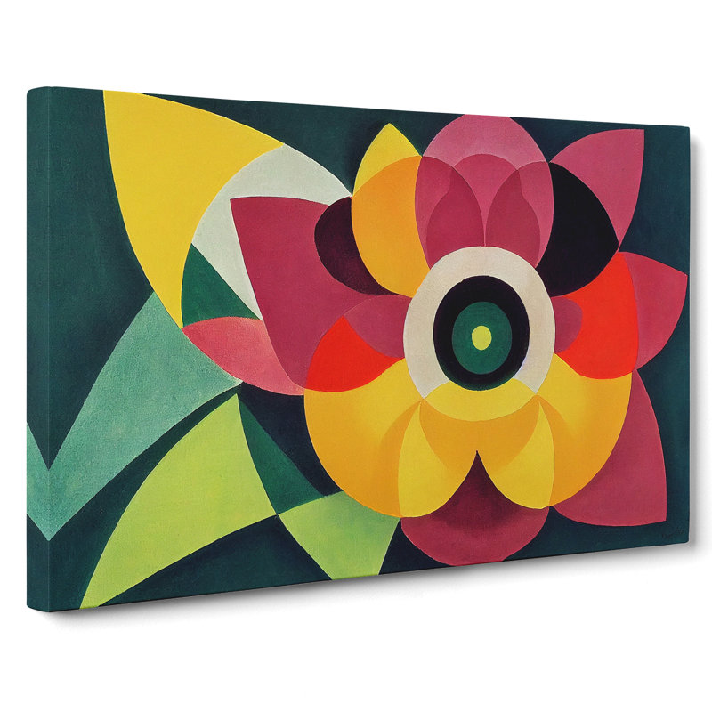 Lotus Flower Abstract - Wrapped Canvas, 35cm H x 50cm W x 3cm D