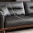 Black Genuine Leather Modular Sofa-118374687-118374692