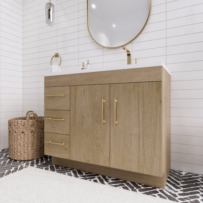 42'' Single Bathroom Vanity with Acrylic Top