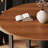 Nut-brown Round Solid Wood Dining table-119478183