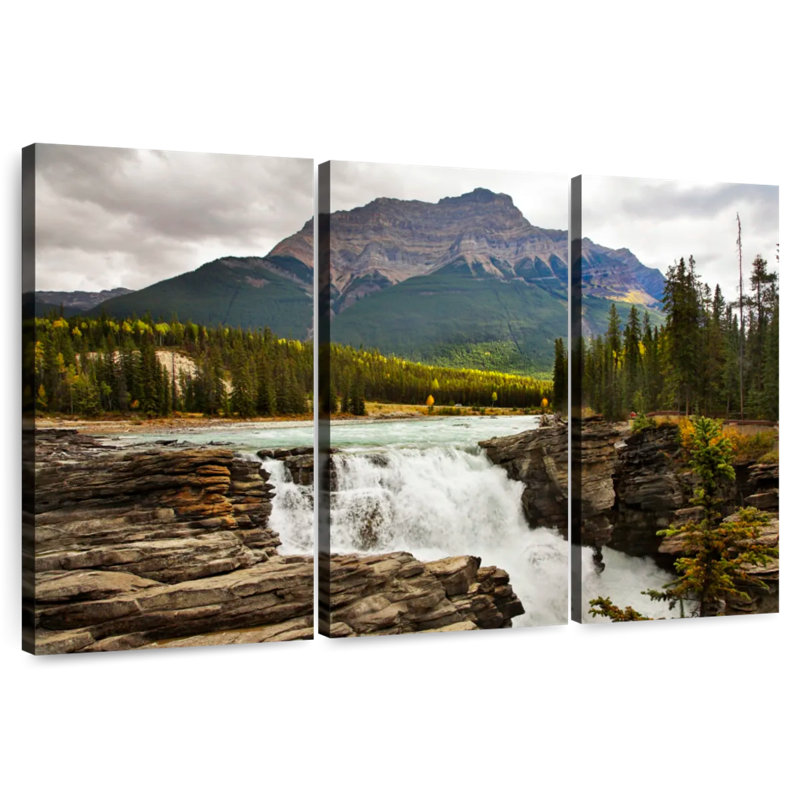 Alvord Sunwapta Waterfalls, 36" H x 57" W