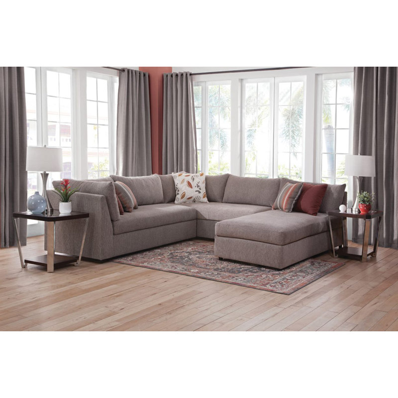 Tiearra Upholstered U-Shaped Sectional Right Hand Facing