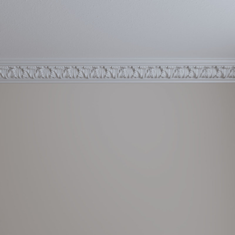 Colton Acanthus White Polyurethane Crown Moulding
