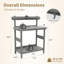 Table de jardinage d'extérieur avec rangement à 3 niveaux, table de rempotage pour l'extérieur-1919819759