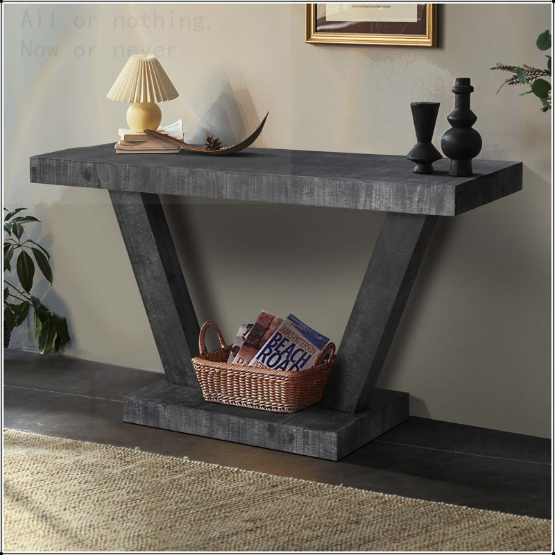 Vintage Distressed Wood Entryway Bench with 2-Tier Storage, Antique Natural