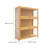 3 Tier Large Capacity Bamboo Storage Display Cabinet For Cds, Small Rocks, Books