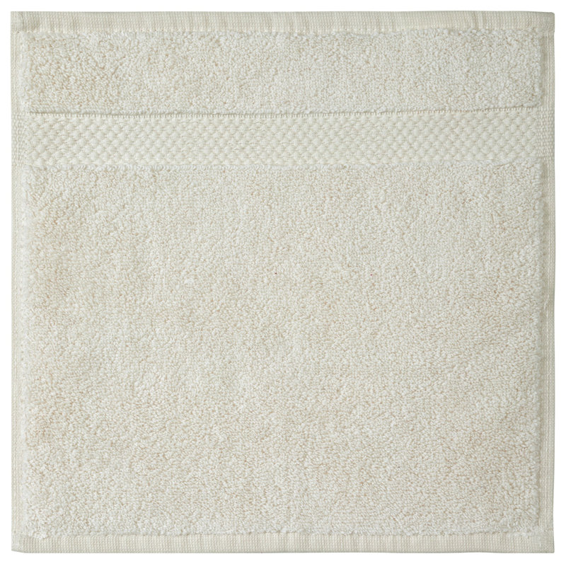 Splash 100% Cotton Zero Twist Washcloth Set, 550 GSM Soft Absorbent Cotton Washcloths & Face Towels for Bathroom, Spa & Daily Use, OEKO-TEX Certified, 12 Pack, ivory