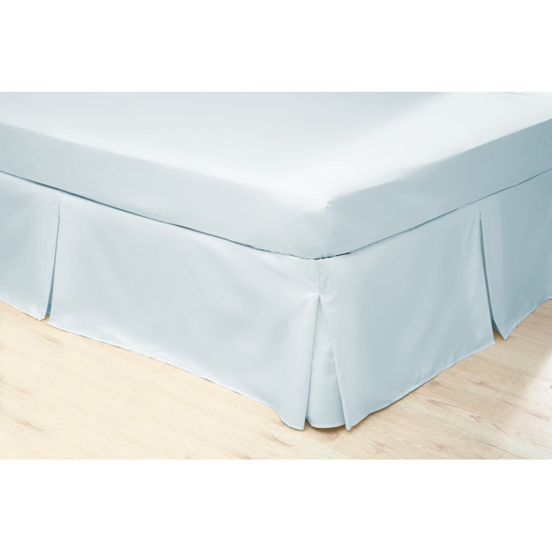 200 TC 50/50 Percale Polycotton Tailored Bed Skirt, Duck Egg, Small Double (4')