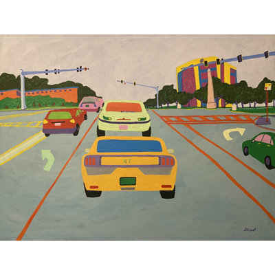 Behind The Mustang Print by Sue Graef