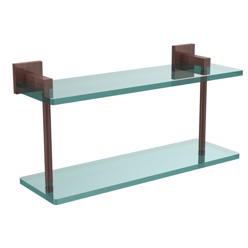 Haranu 2 Piece Tiered Shelf, Antique Copper