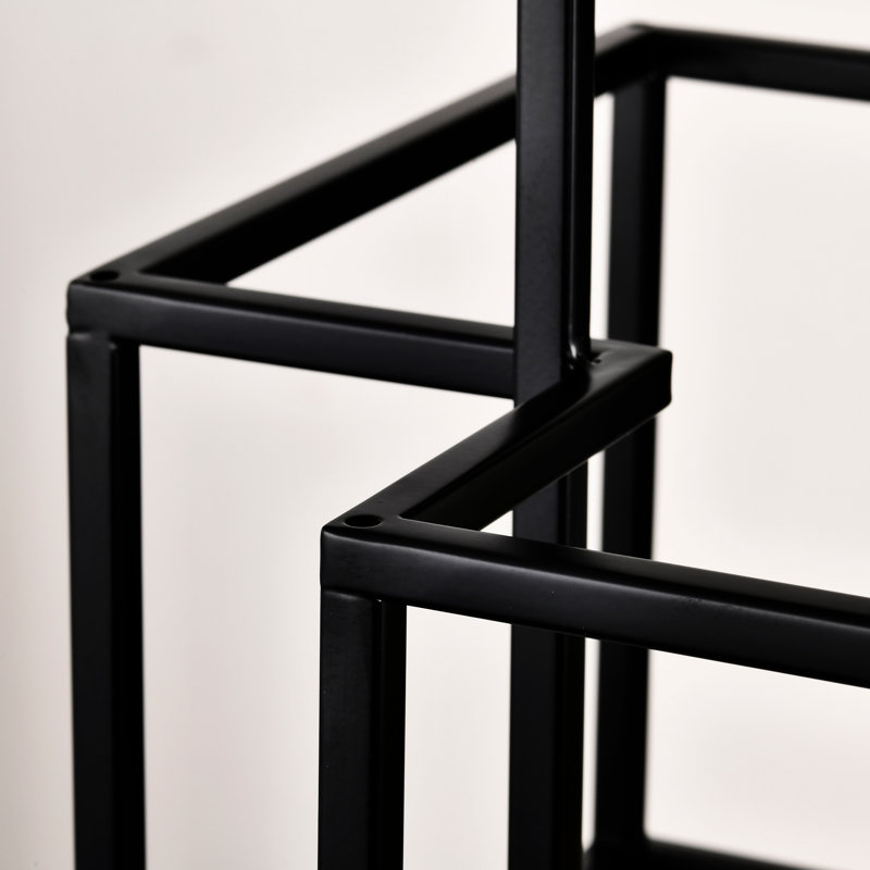 Suspension industrielle à 4 lanternes - noir mat et or, luminaire suspendu à hauteur réglable pour le salon, plafond en métal doré de bureau, couloir de style rétro, vestibule, bureau, conférence