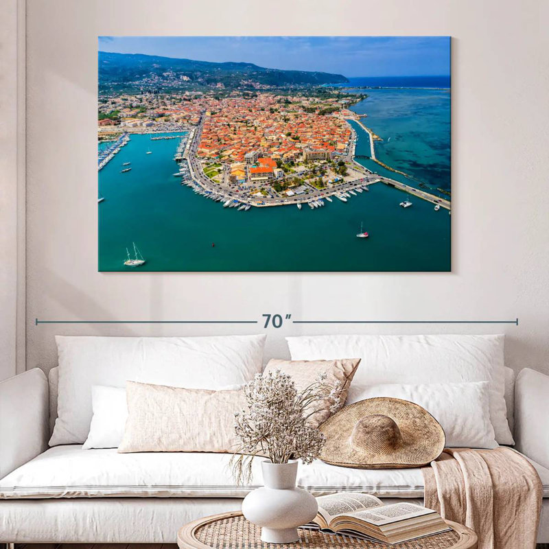 Lefkada Aerial View, 34" H x 51" W