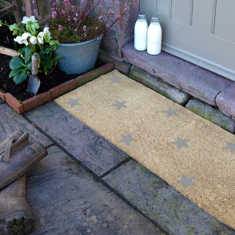 Gise Non-Slip Indoor Doormat, Natural/Grey