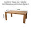 Ensemble de salle à manger 9 pièces en teck Pacific avec table rectangulaire 42 "x 96"-103708538-104561577