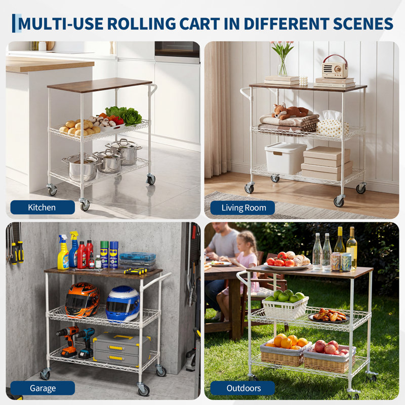 Bar Cart, White