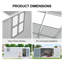 Remise de rangement extérieure 20 x 10 pi - Acier galvanisé - 1 pièce - Remise de garage - Blanc - Portes et évents doubles
