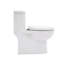 Toilette monobloc en céramique pour salle de bain, 12 po à chasse brute, 1,1 / 1,6 GPF, double chasse avec siège à fermeture en douceur, double chasse puissante CARTE 800G
