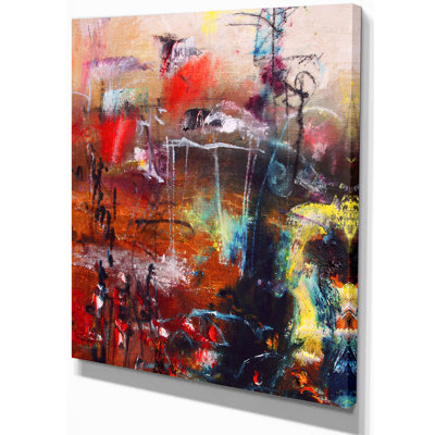 « abstract », reproduction de peinture à l’huile sur toile tendue