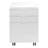 File Cabinet, Rolling Mobile, Storage Drawers, Printer Stand, Office, Work, Glossy White Laminate, Contemporary, Modern