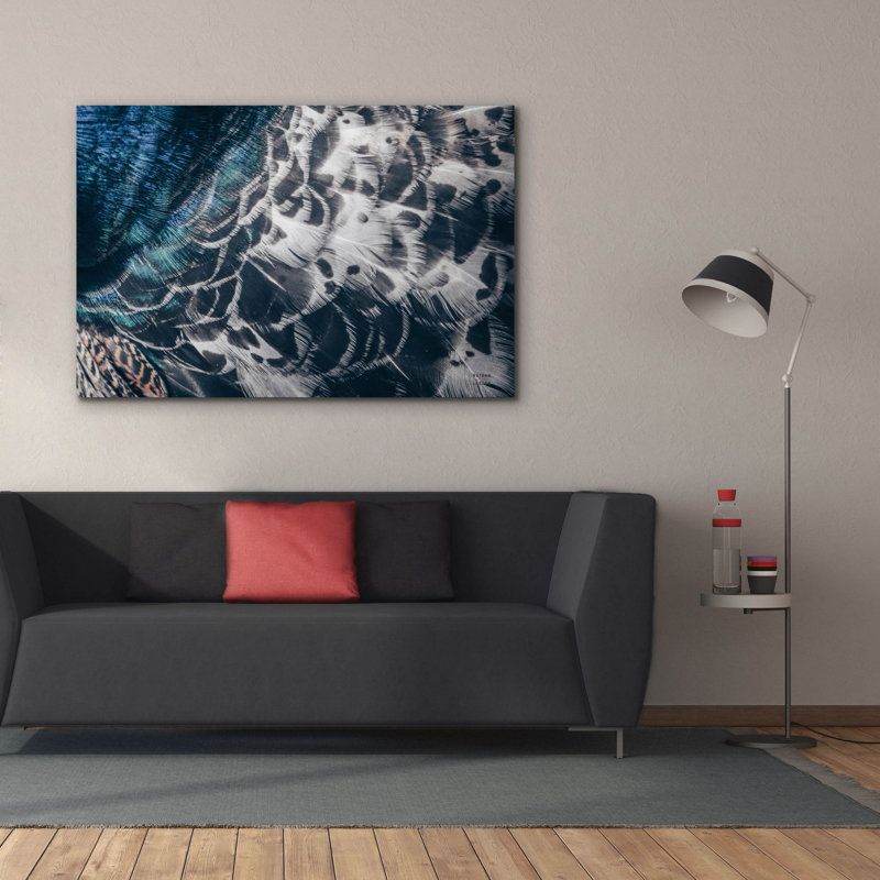 Epic Graffiti 'Peacock Study 1 Horizontal'  by Nathan Larson Canvas Wall Art, 60" x 40"