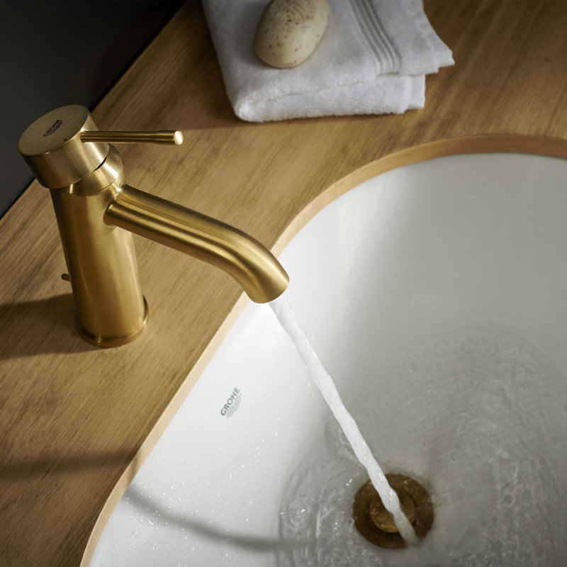 Essence New Single Hole Bathroom Faucet with Drain Assembly, Matte Black