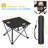 18.5x18.5x14.96in Small Camping Table Foldable Picnic Table with 2 Cup Holders-1002675937