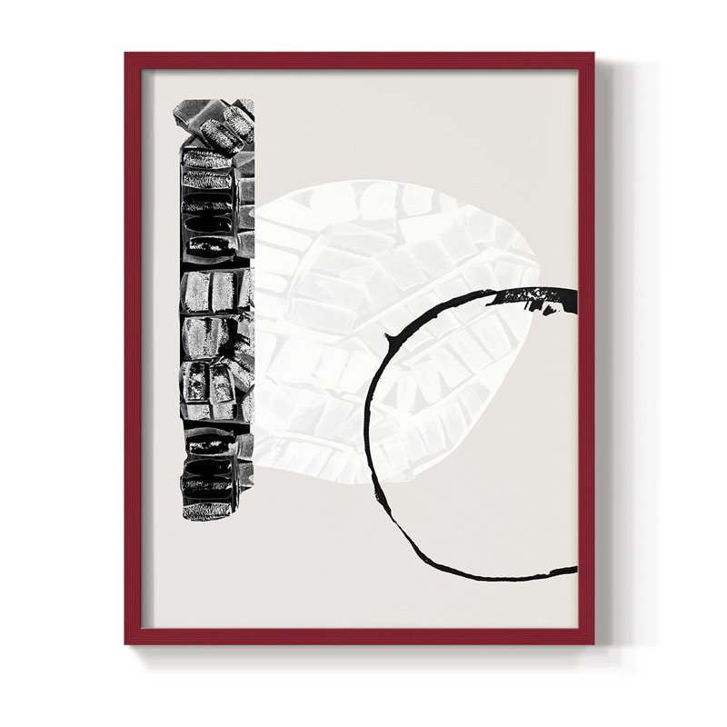 Zen Zen I, reproduction encadrée - bois massif, Rouge, H 10 po x l 8 po