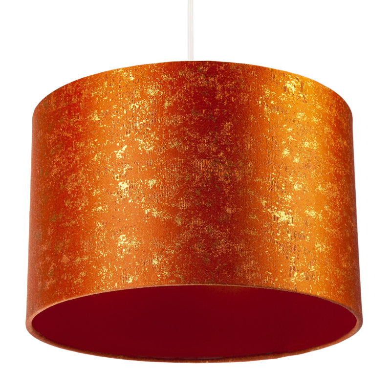 20 cm H Round Lamp Shade ( No Direct Attachment Method ), Orange