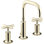 Kohler Purist® Widespread Bathroom Faucet with Pop-Up Drain Assembly, 3-Hole High Arc Cross Handle Bathroom Sink Faucet, 1.2 gpm