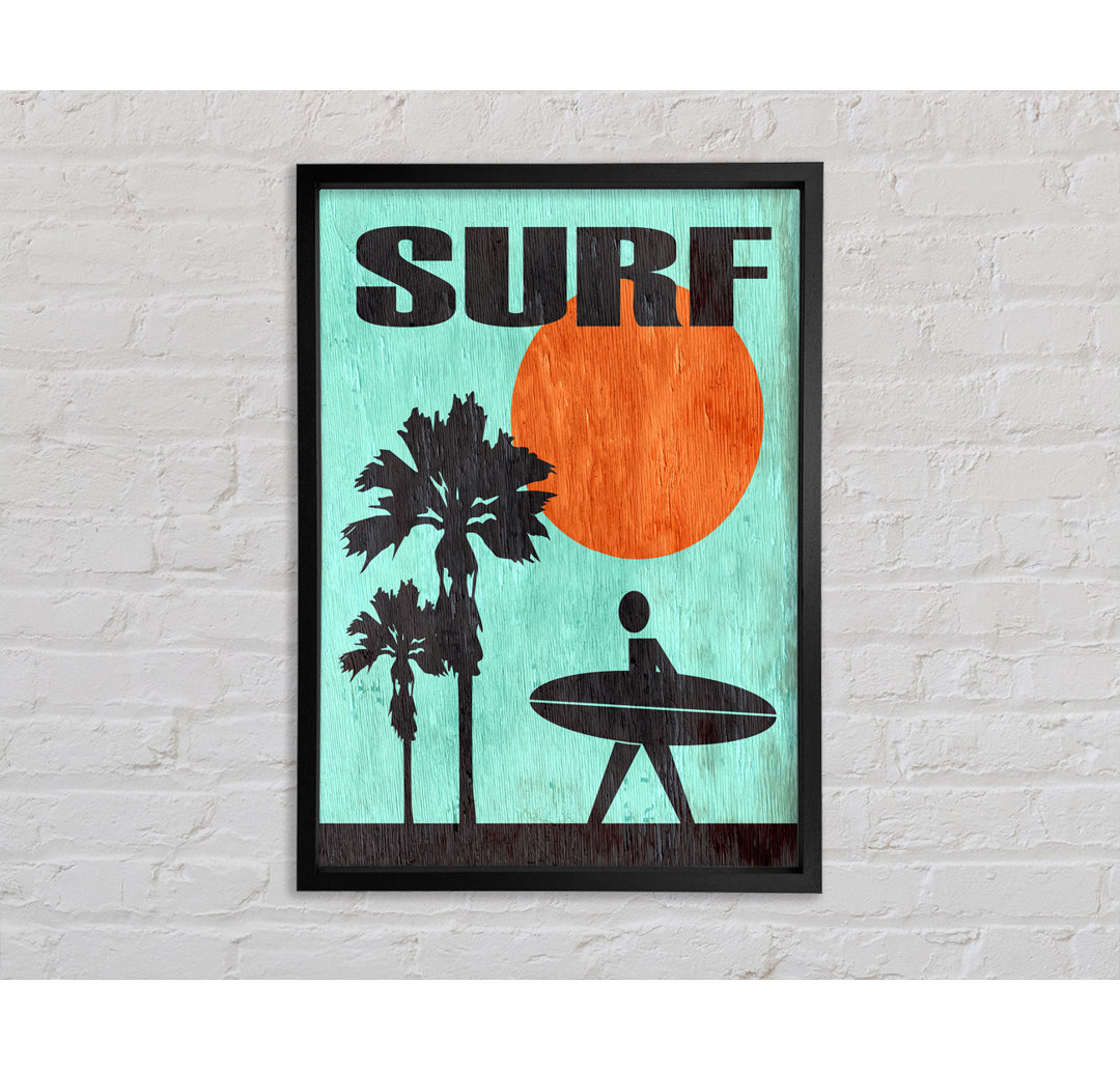 Surf Time - Einzelner Bilderrahmen Kunstdrucke auf Leinwand