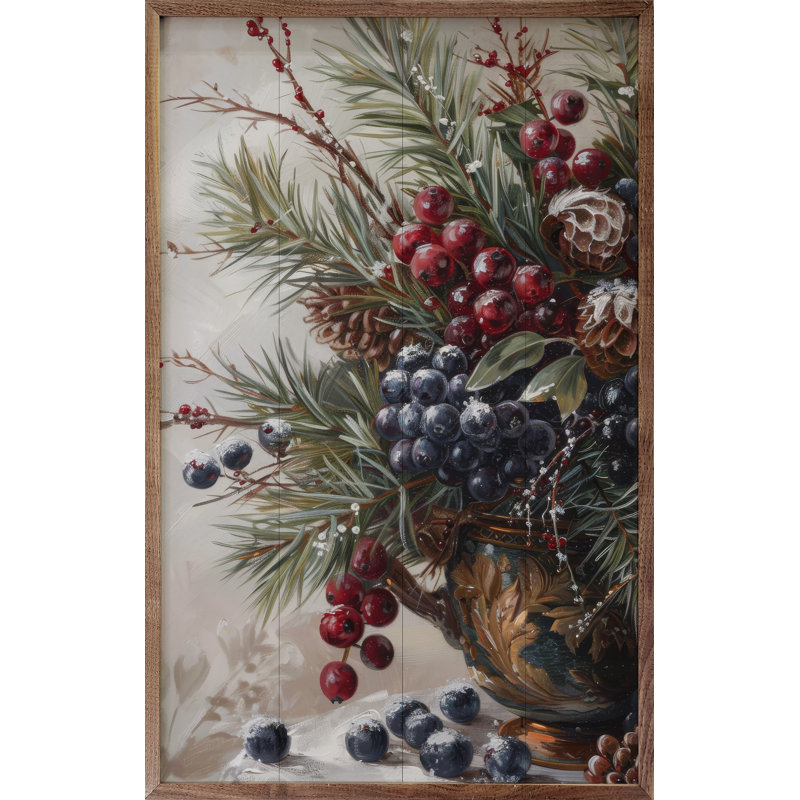 Winterberry Mix IV par Petals Prints Design, H 36 po x l 24 po