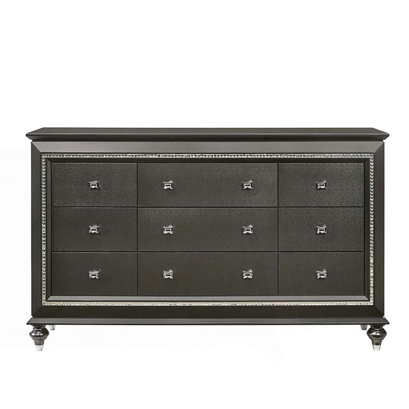 Commode 9 tiroirs Contemporary, Gris